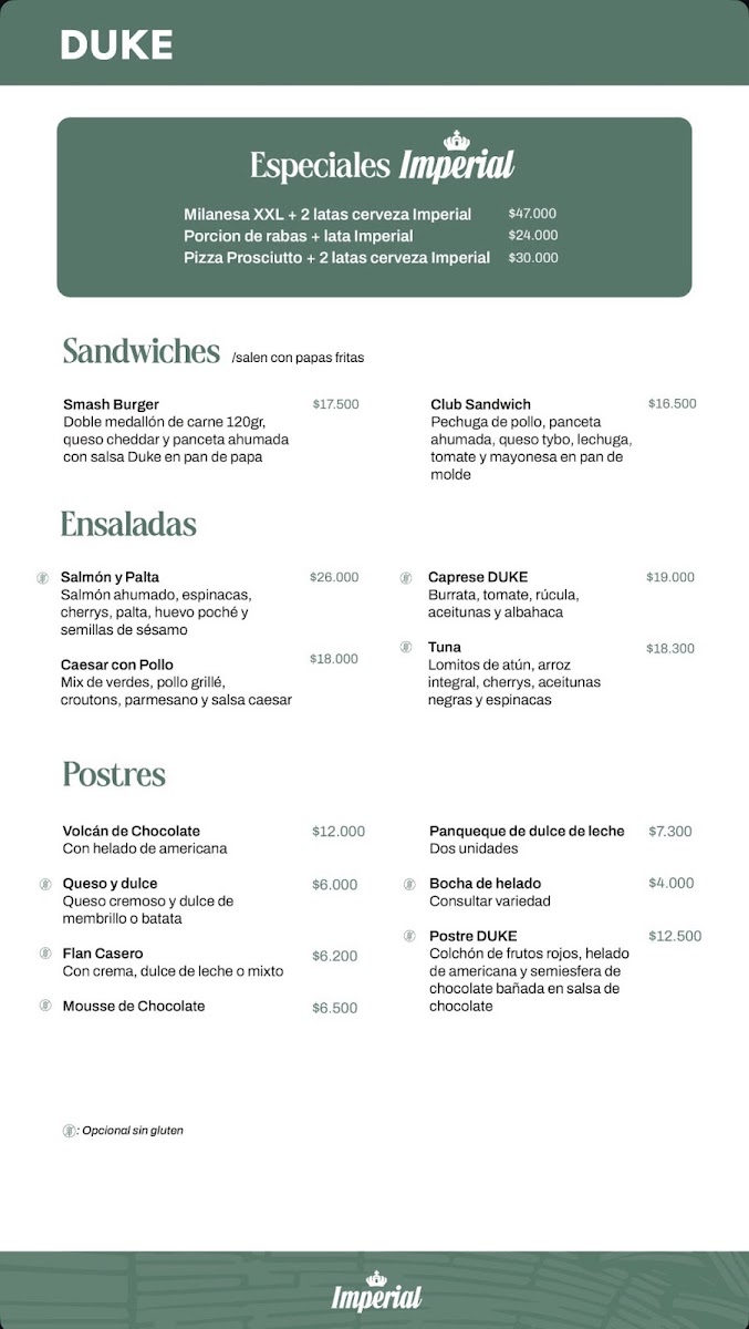 Duke Resto Menu 3
