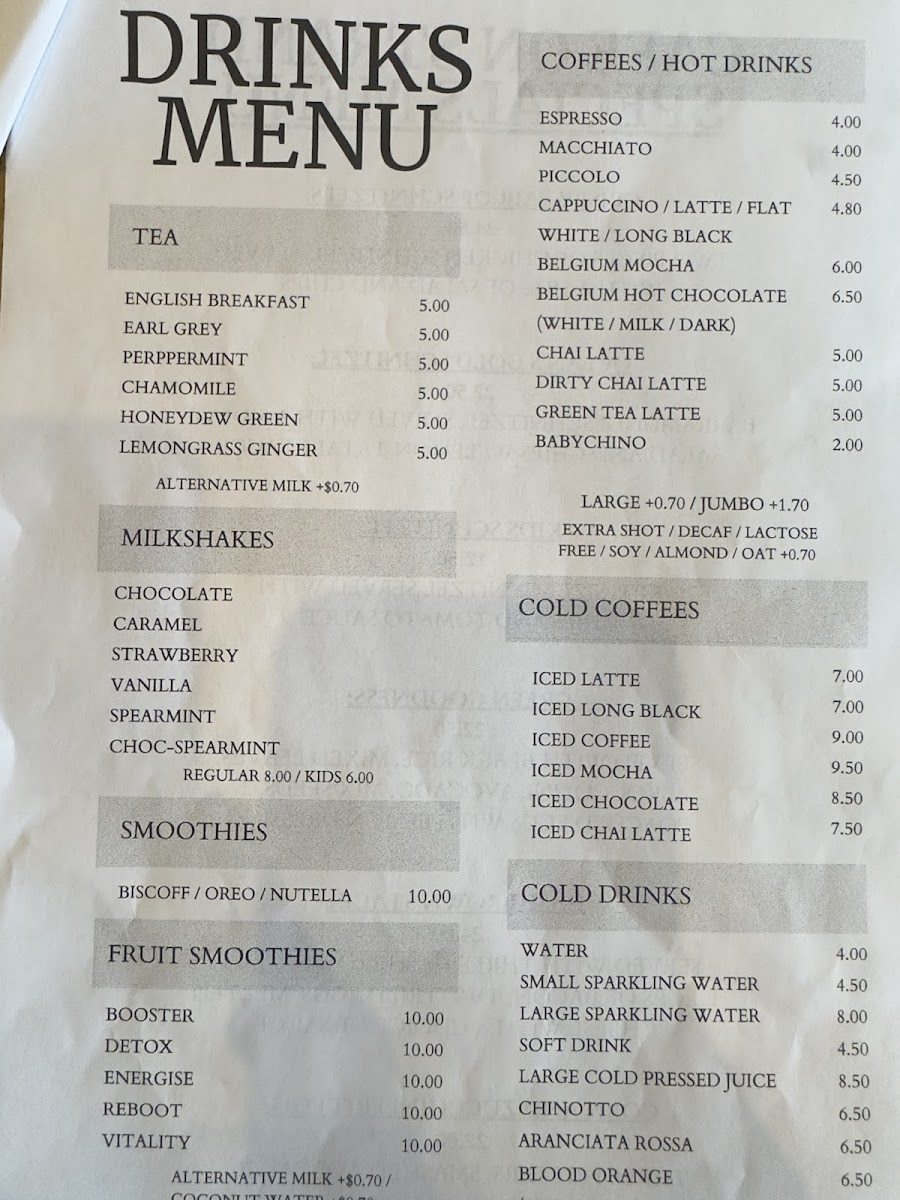Cafe on Strand Menu 4
