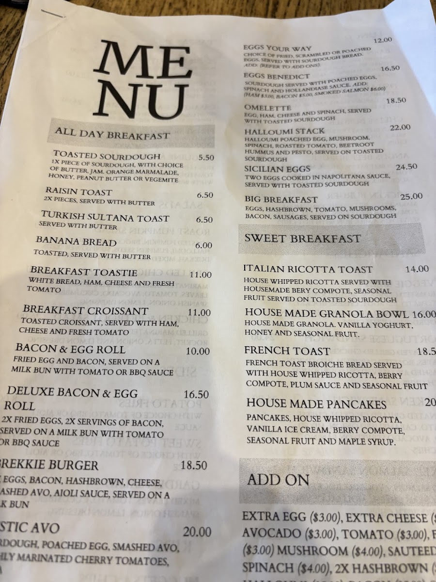 Cafe on Strand Menu 7