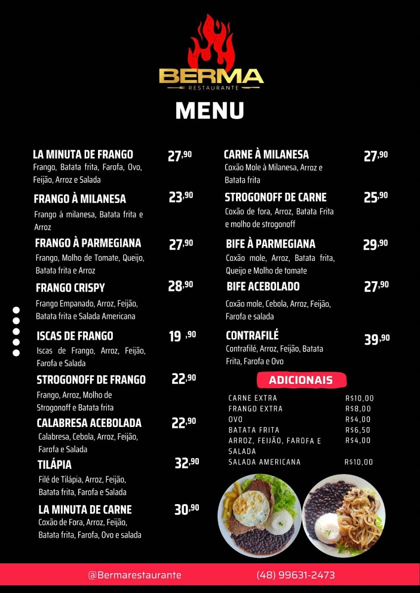 Berma Restaurante Menu 1