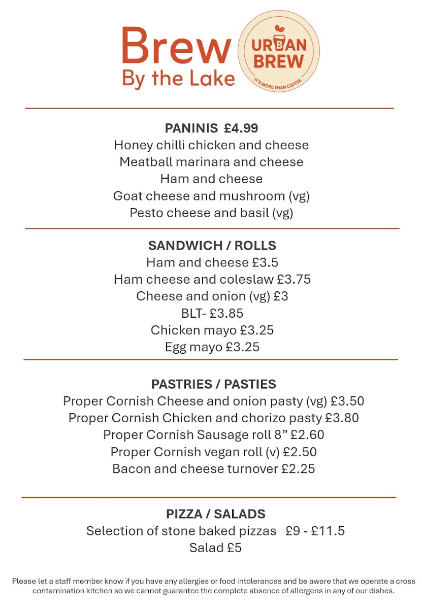 Brew By the Lake By Urban Brew Menu 3