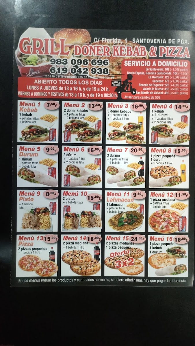 Grill doner kebab Menu 2