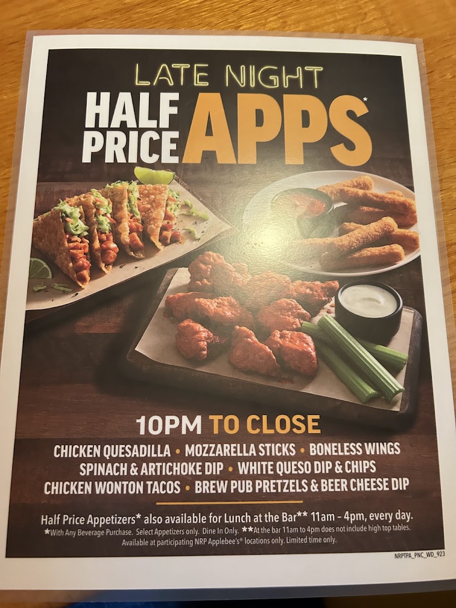 Applebee's Grill + Bar Menu 10