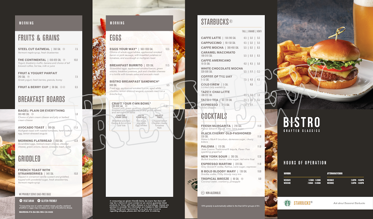 The Bistro + Restaurant + Bar at Courtyard by Marriott NorthWest Menu 2