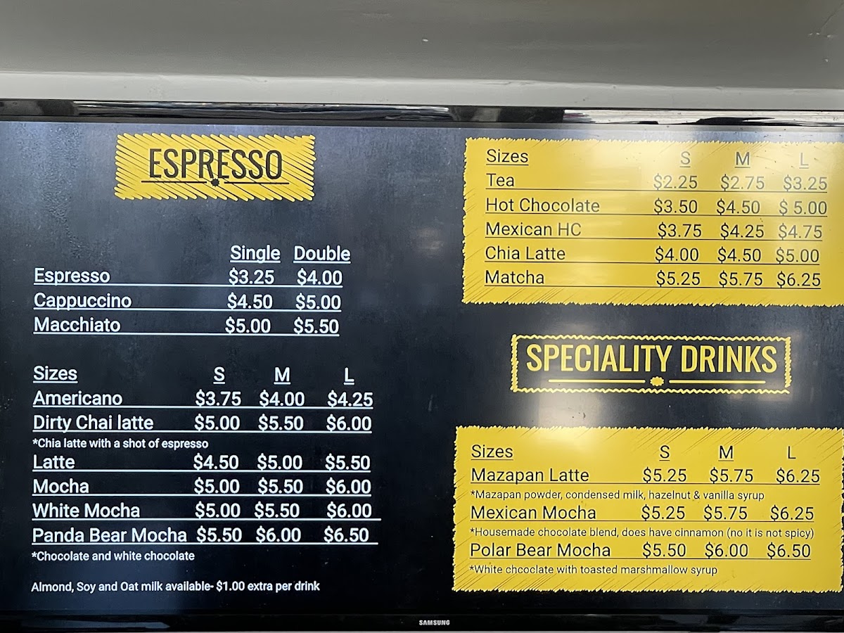 Mis Raices “Coffee & Ice cream Shop” Menu 2