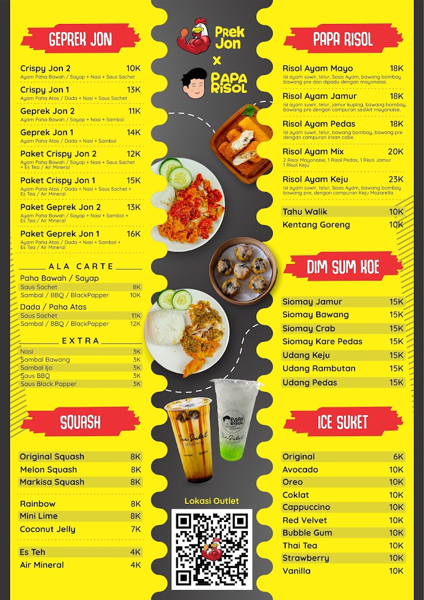Geprek Jon x Papa Risol Wendit Menu 2