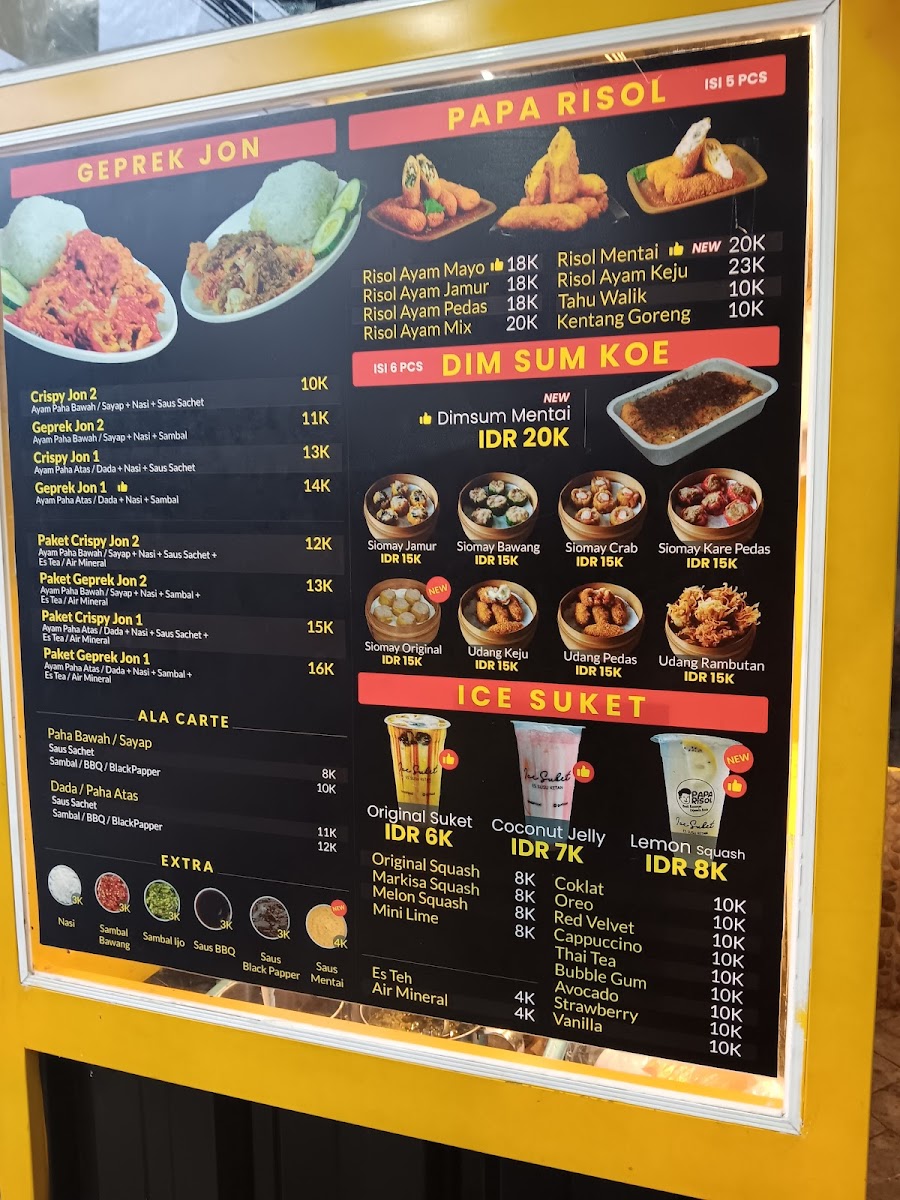 Geprek Jon x Papa Risol Wendit Menu 4