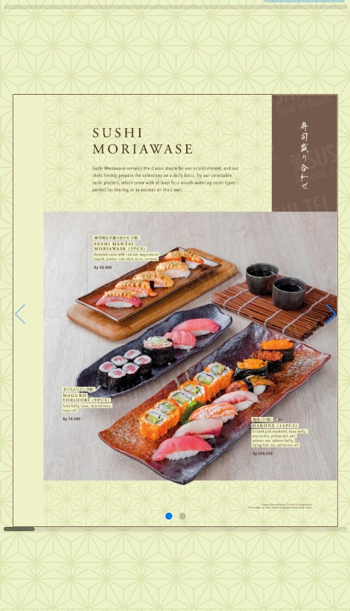 Sushi Tei Senayan City Menu 7