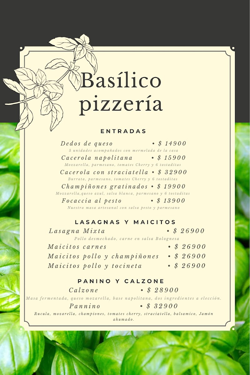 Basílico Pizzería Menu 4