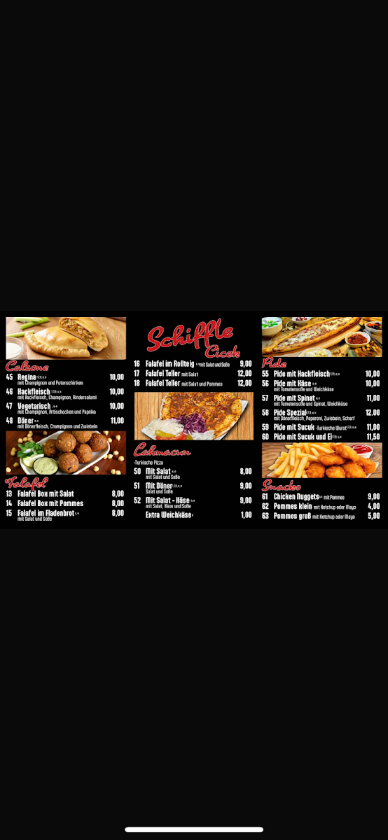 Schiffle Cicek Pizza & Kebap Menu 2