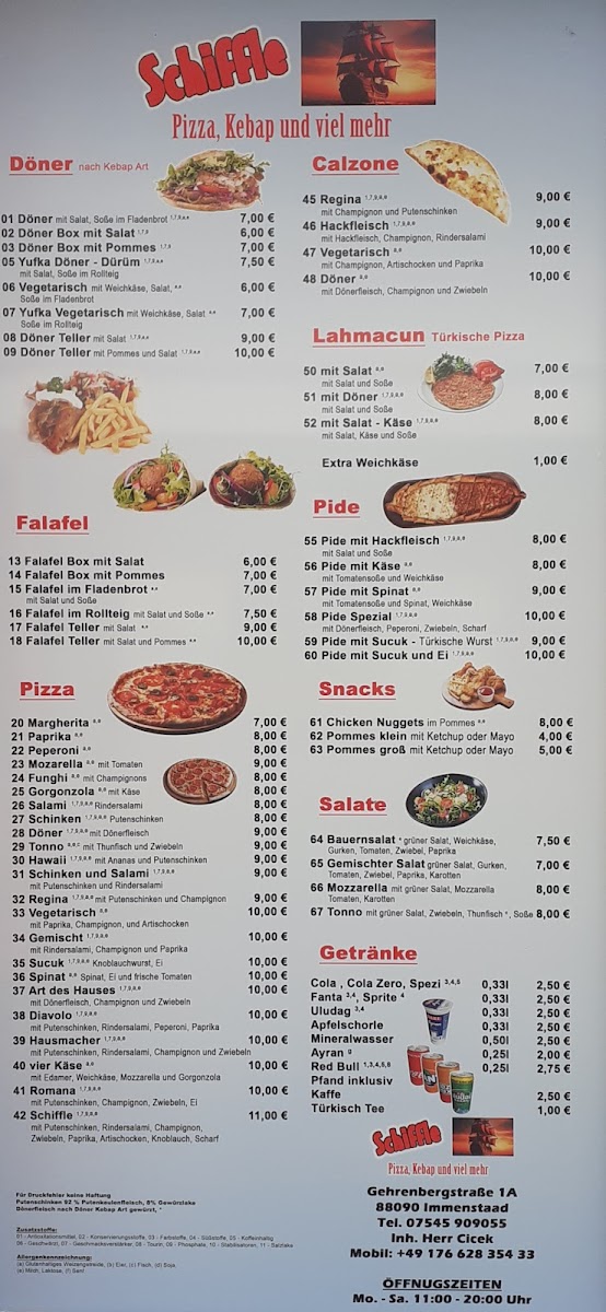 Schiffle Cicek Pizza & Kebap Menu 5