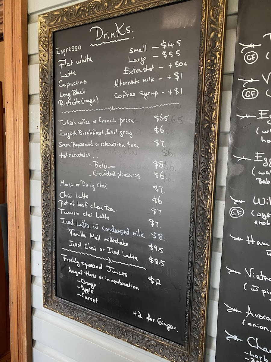 Roxy Lane cafe Menu 1