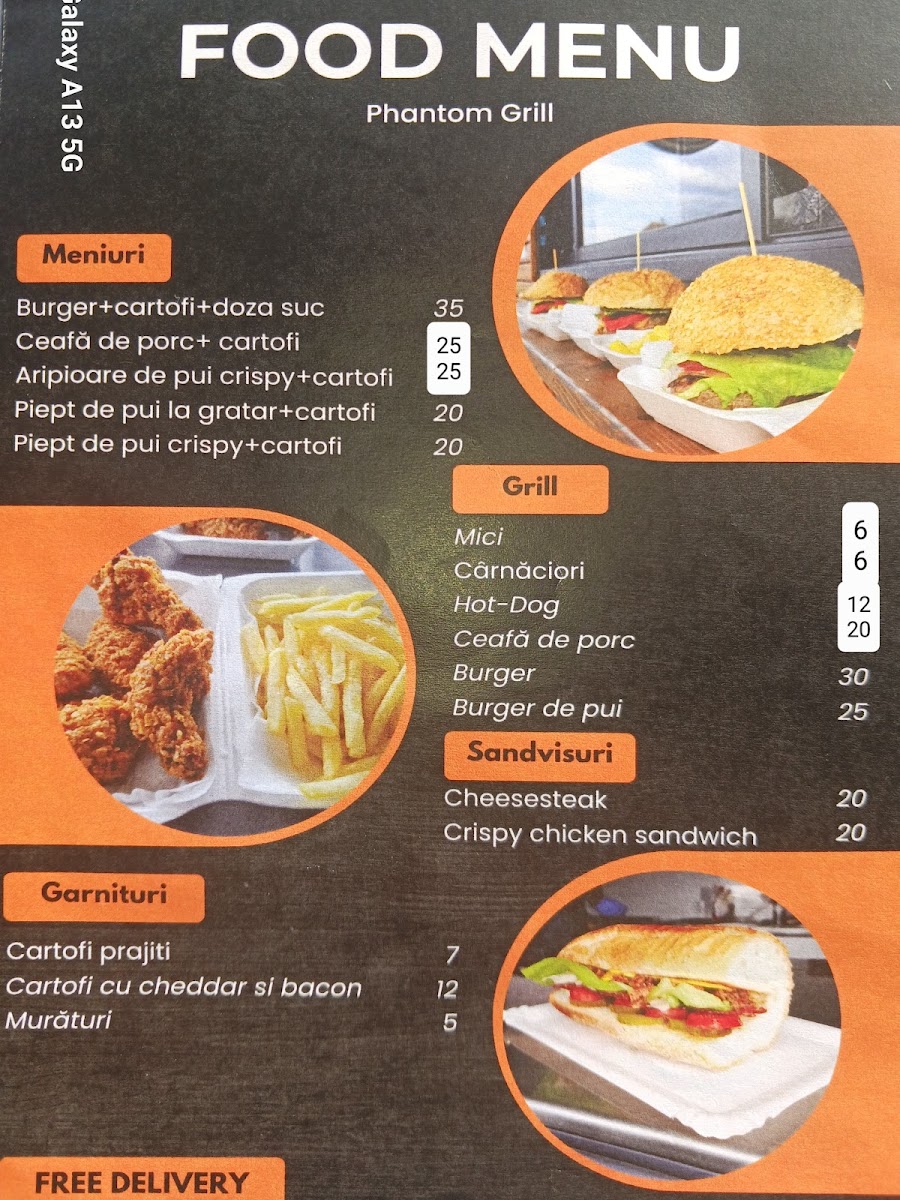Phantom Grill Menu 1