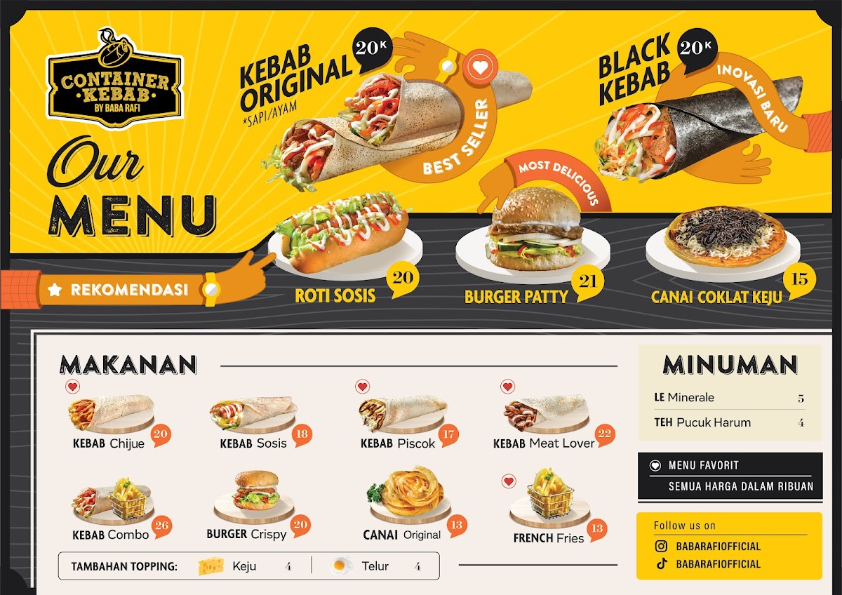Kebab Turki Baba Rafi - Alfamidi Kelud Raya Menu 1