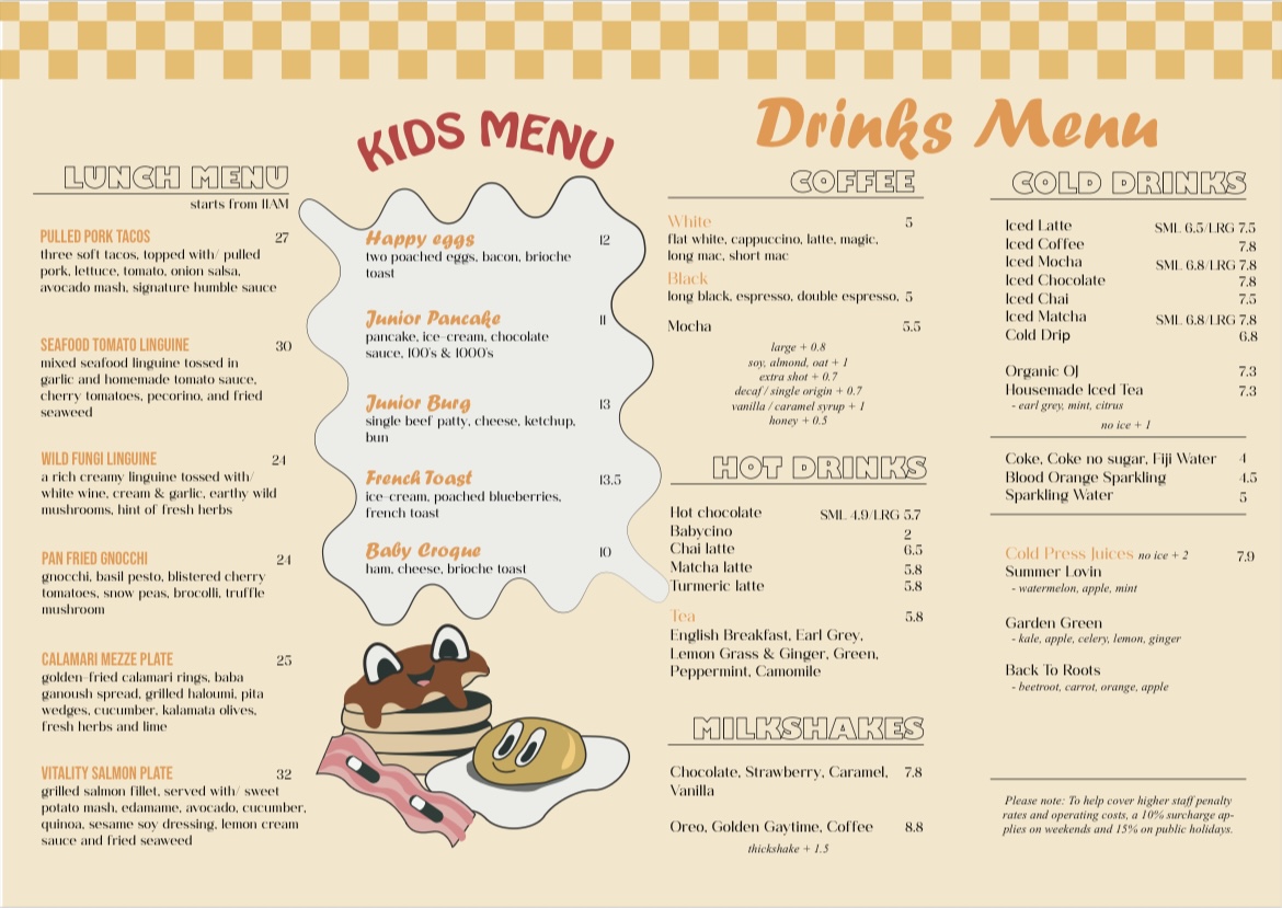 Humble Creatures Menu 2