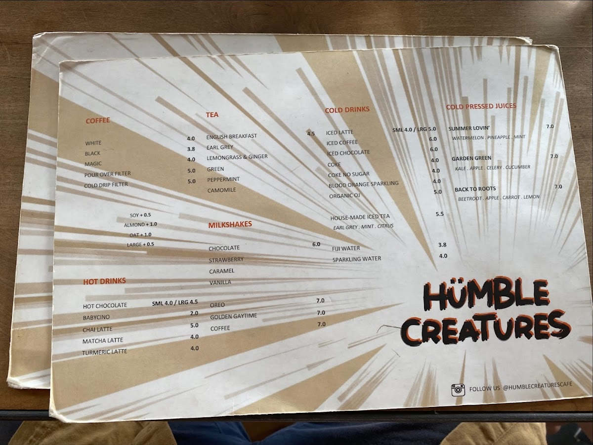 Humble Creatures Menu 7