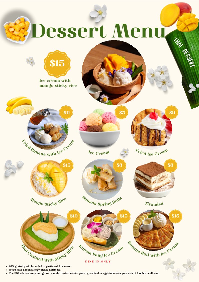 Pad Thai Noodle Restaurant Menu 6