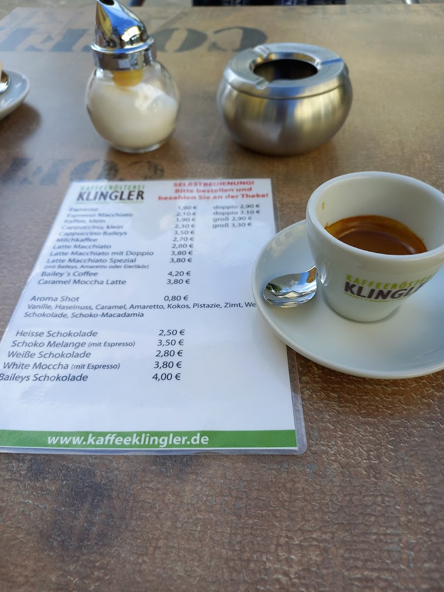 Kaffeerösterei Klingler Menu 1