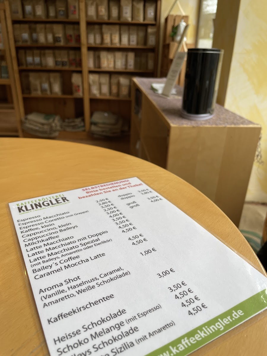 Kaffeerösterei Klingler Menu 2