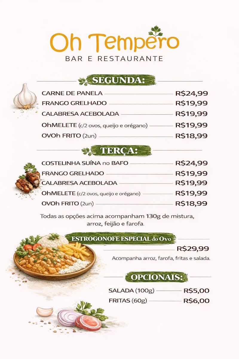 Oh Tempero Bar & Restaurante Menu 1