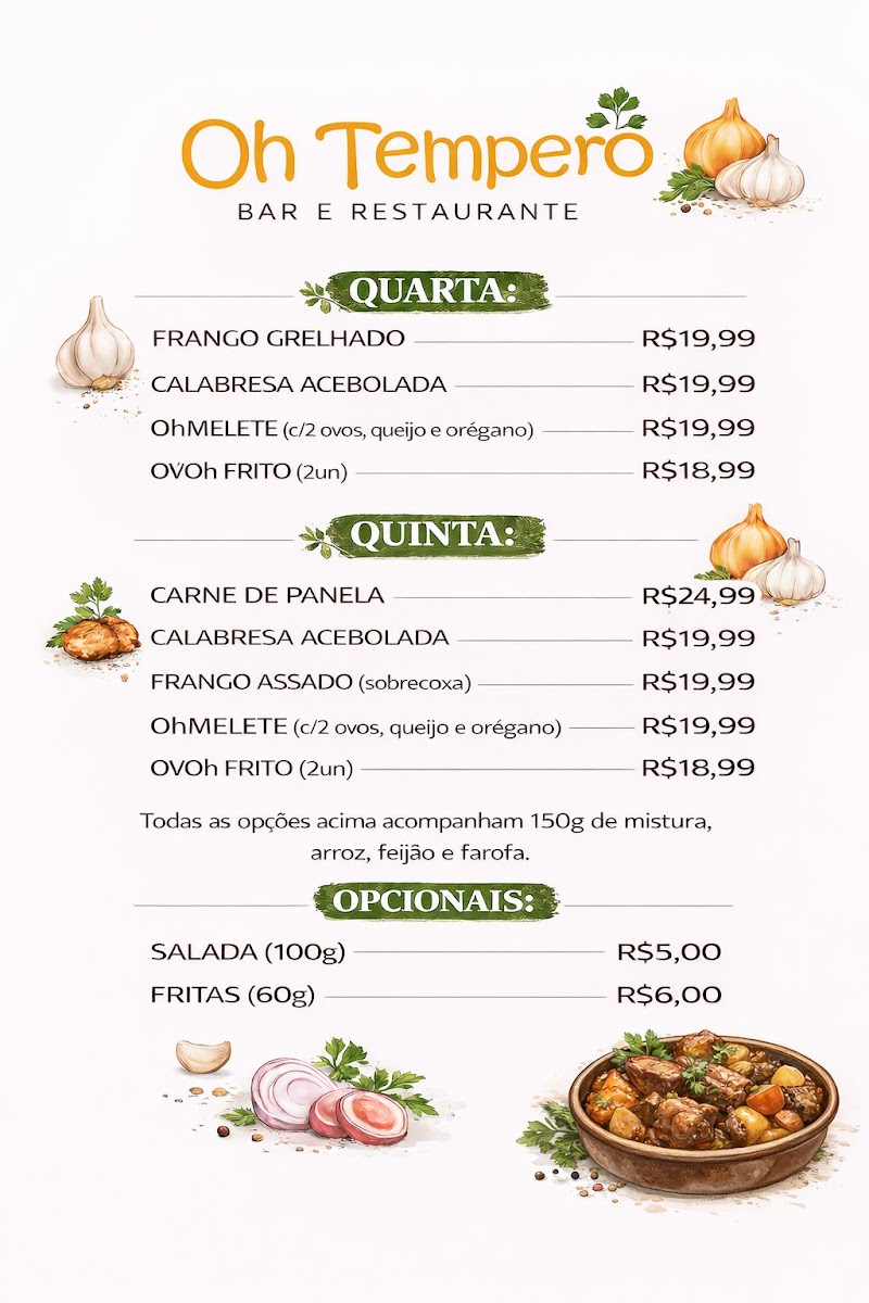Oh Tempero Bar & Restaurante Menu 3