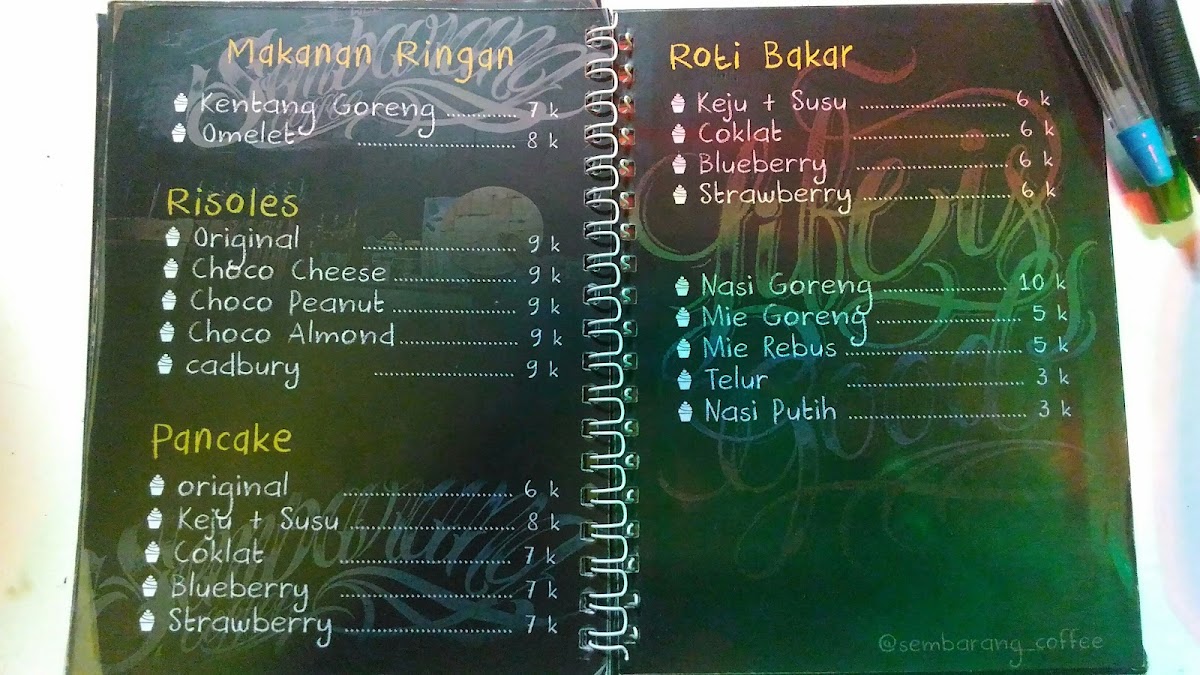 Sembarang Coffee Menu 1