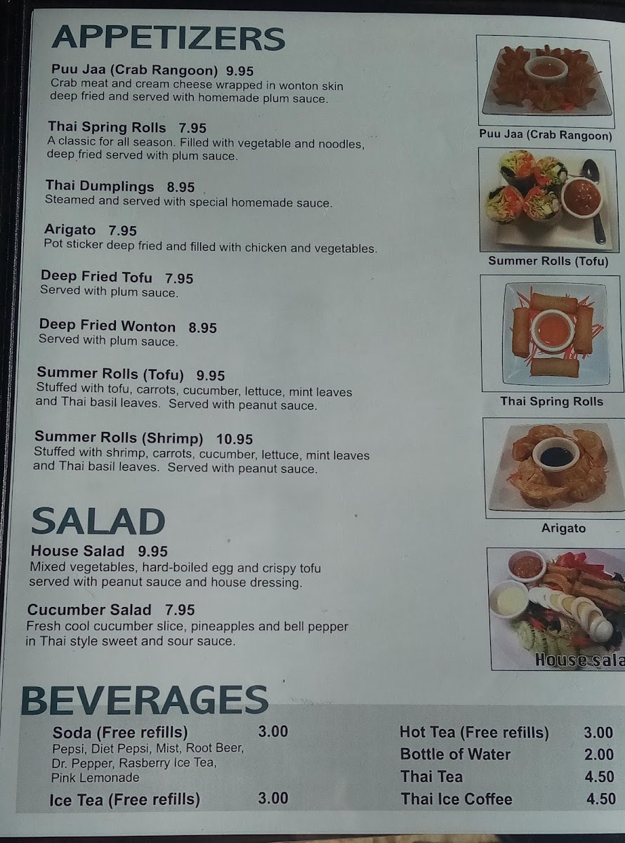 Chao Praya Thai Food Menu 10