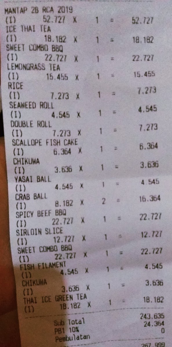 Raa Cha Suki & BBQ Mall Ciputra Menu 5