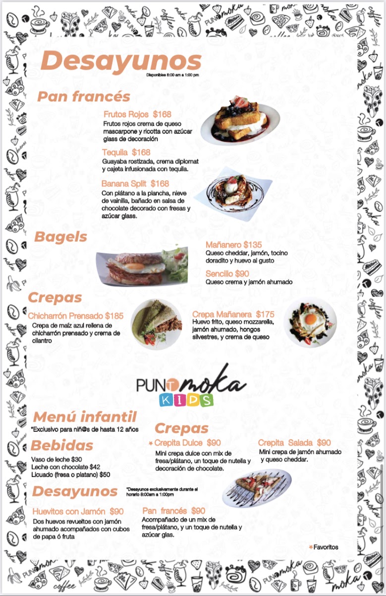 Punto Moka Crepería Menu 1