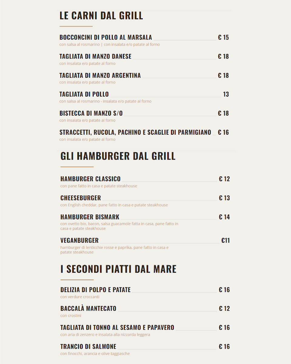 Démodé Menu 1