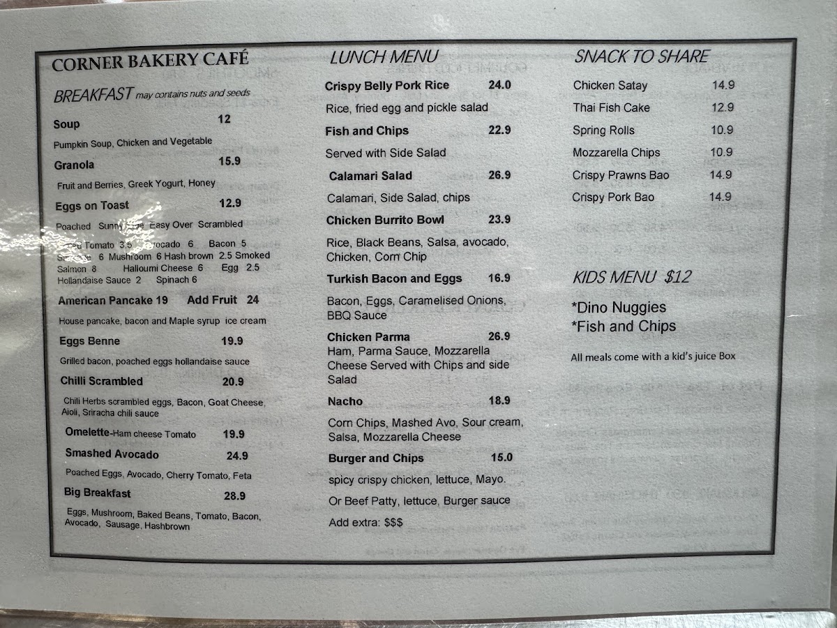 Corner Bakery Cafe Menu 7