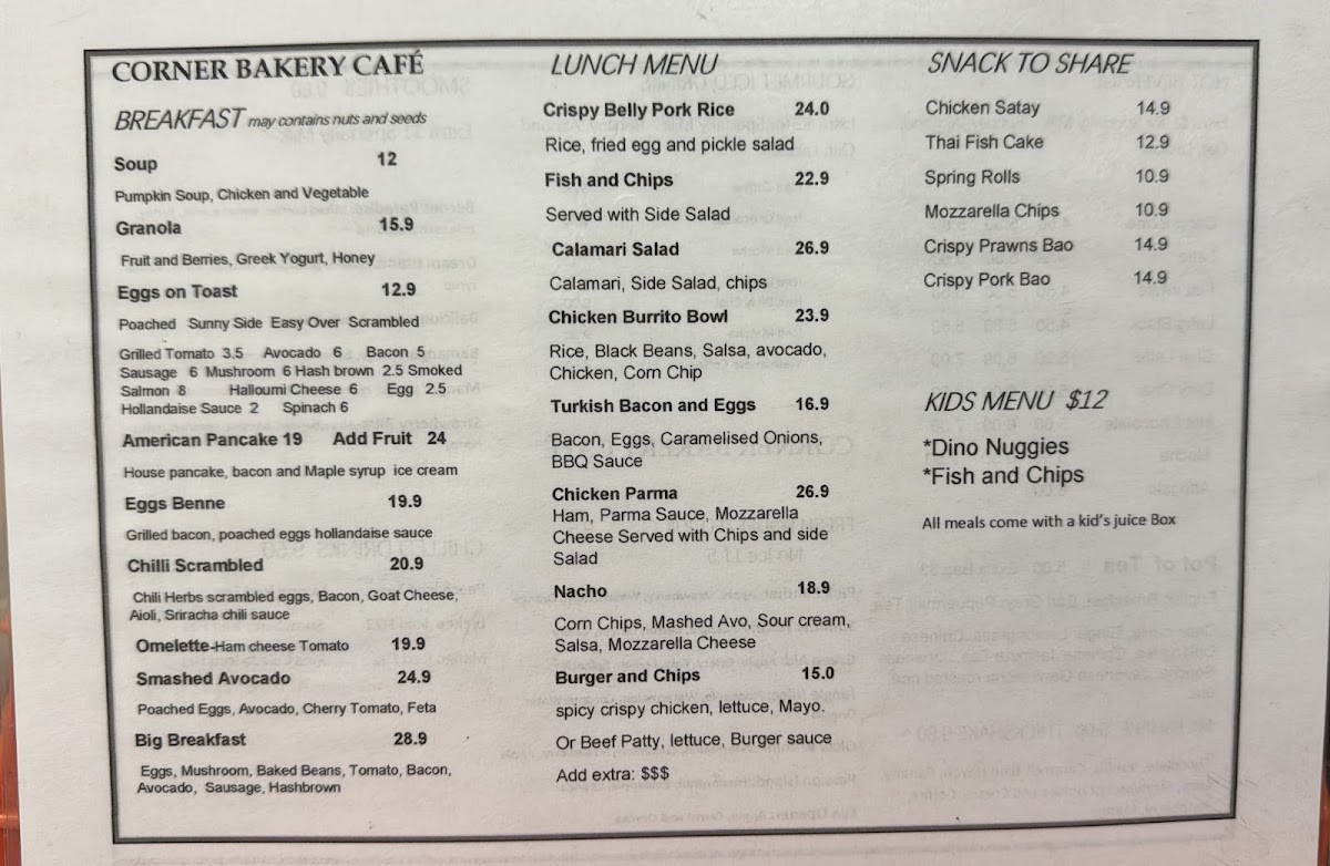 Corner Bakery Cafe Menu 8