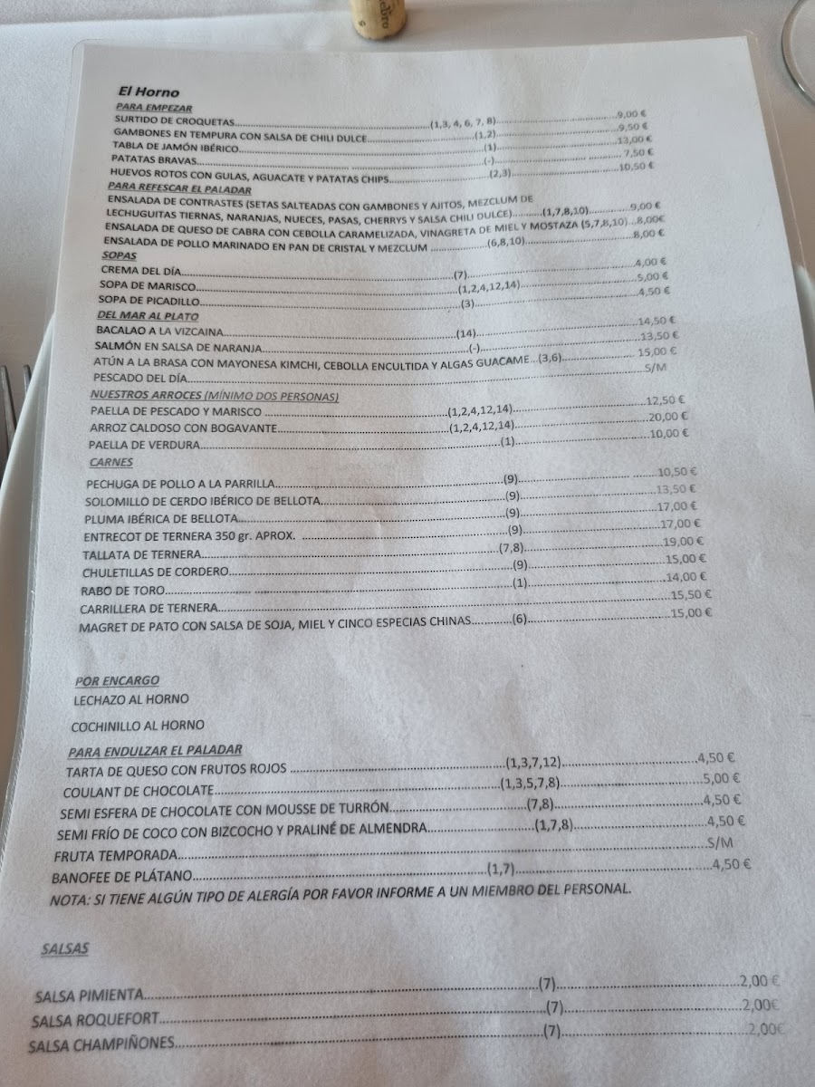 Restaurante el Horno Menu 7