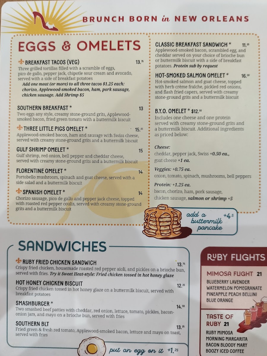 Ruby Slipper Menu 3