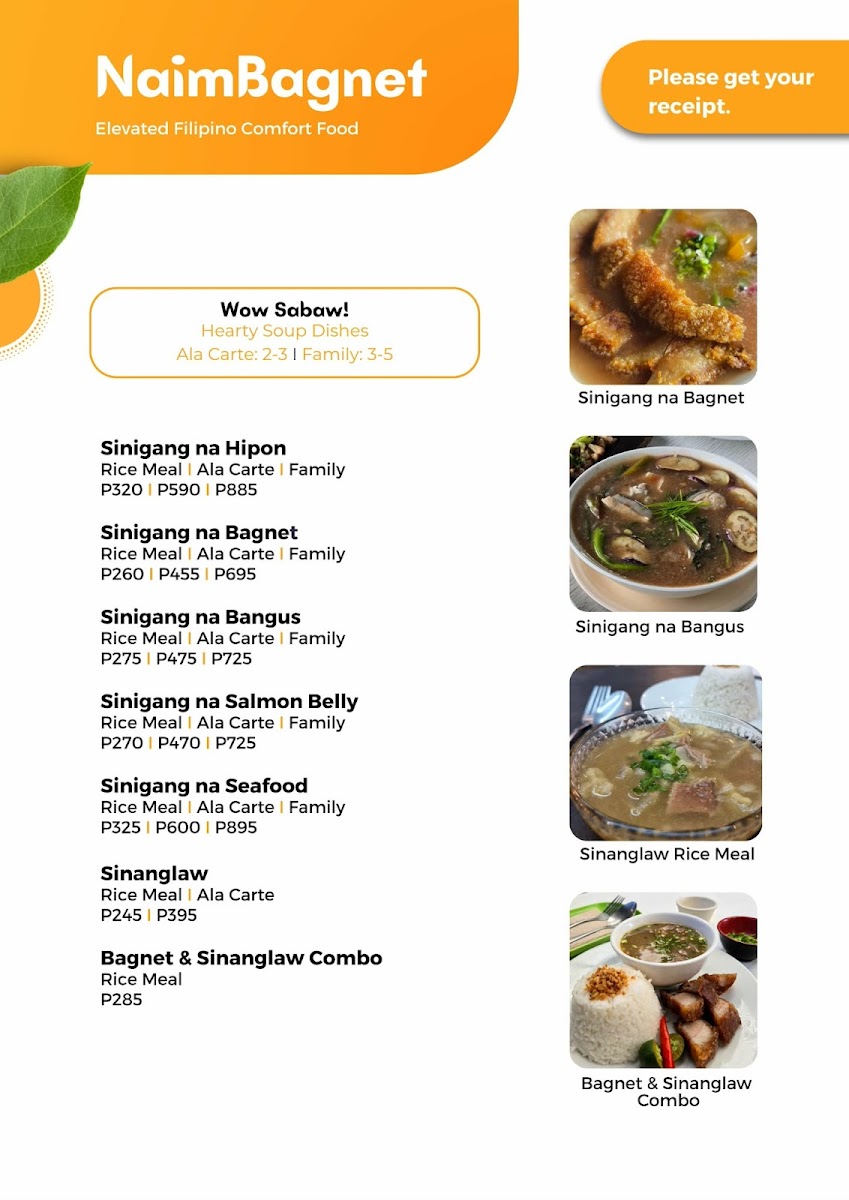 NaimBagnet Menu 1