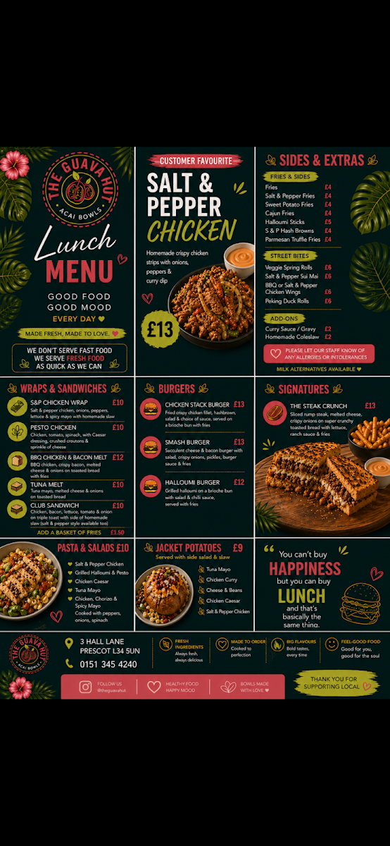 The Guava Hut Menu 1