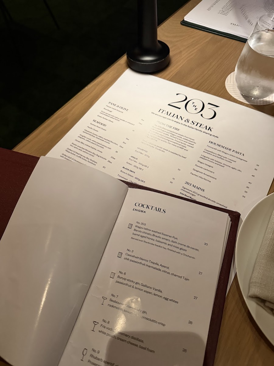 The 203 Menu 6