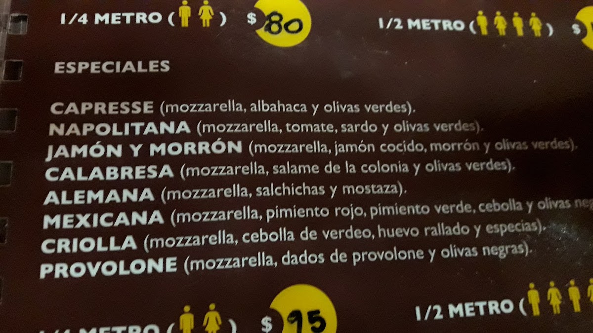 METRO X METRO – ᴍᴇᴛʀᴏꜱ ᴅᴇ ꜱᴀʙᴏʀ [Avenida Fuerza Aérea] Menu 10