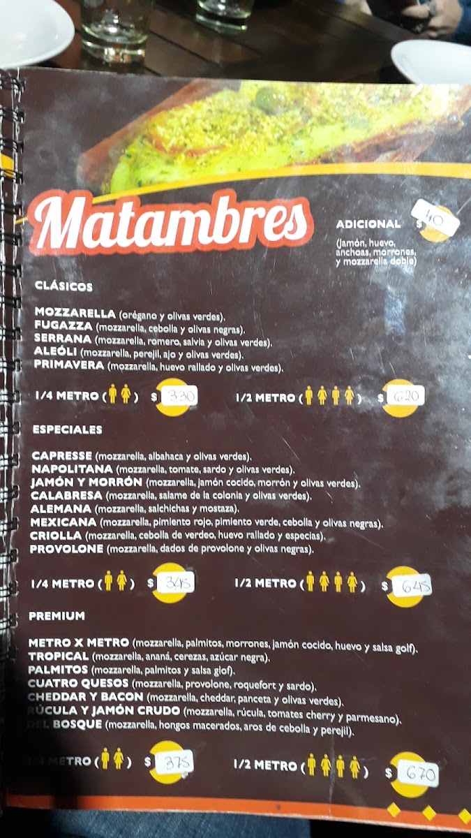METRO X METRO – ᴍᴇᴛʀᴏꜱ ᴅᴇ ꜱᴀʙᴏʀ [Avenida Fuerza Aérea] Menu 4