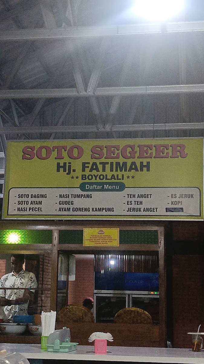 Soto Segeer Hj.Fatimah Colomadu Menu 10