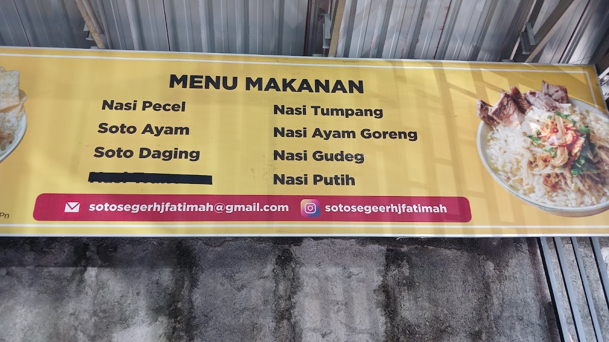 Soto Segeer Hj.Fatimah Colomadu Menu 3