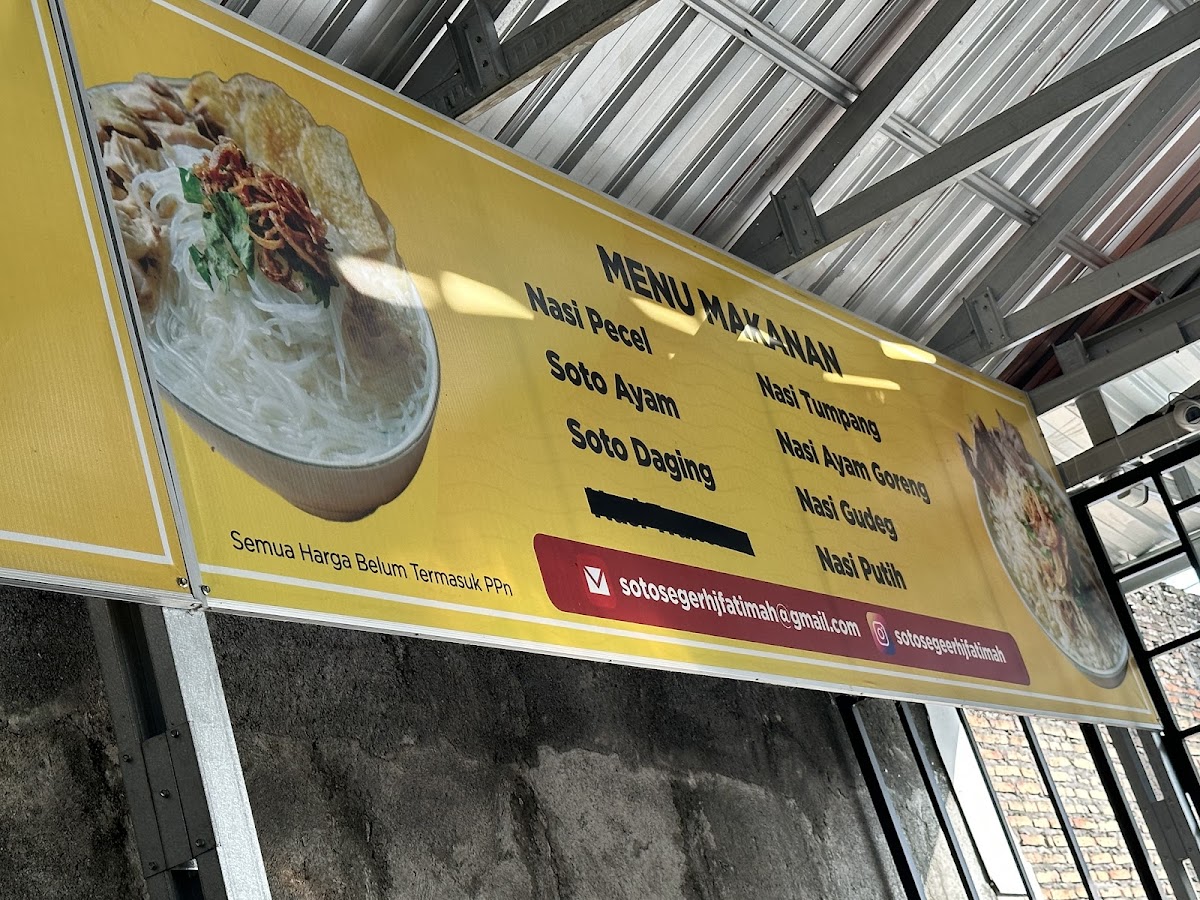 Soto Segeer Hj.Fatimah Colomadu Menu 4