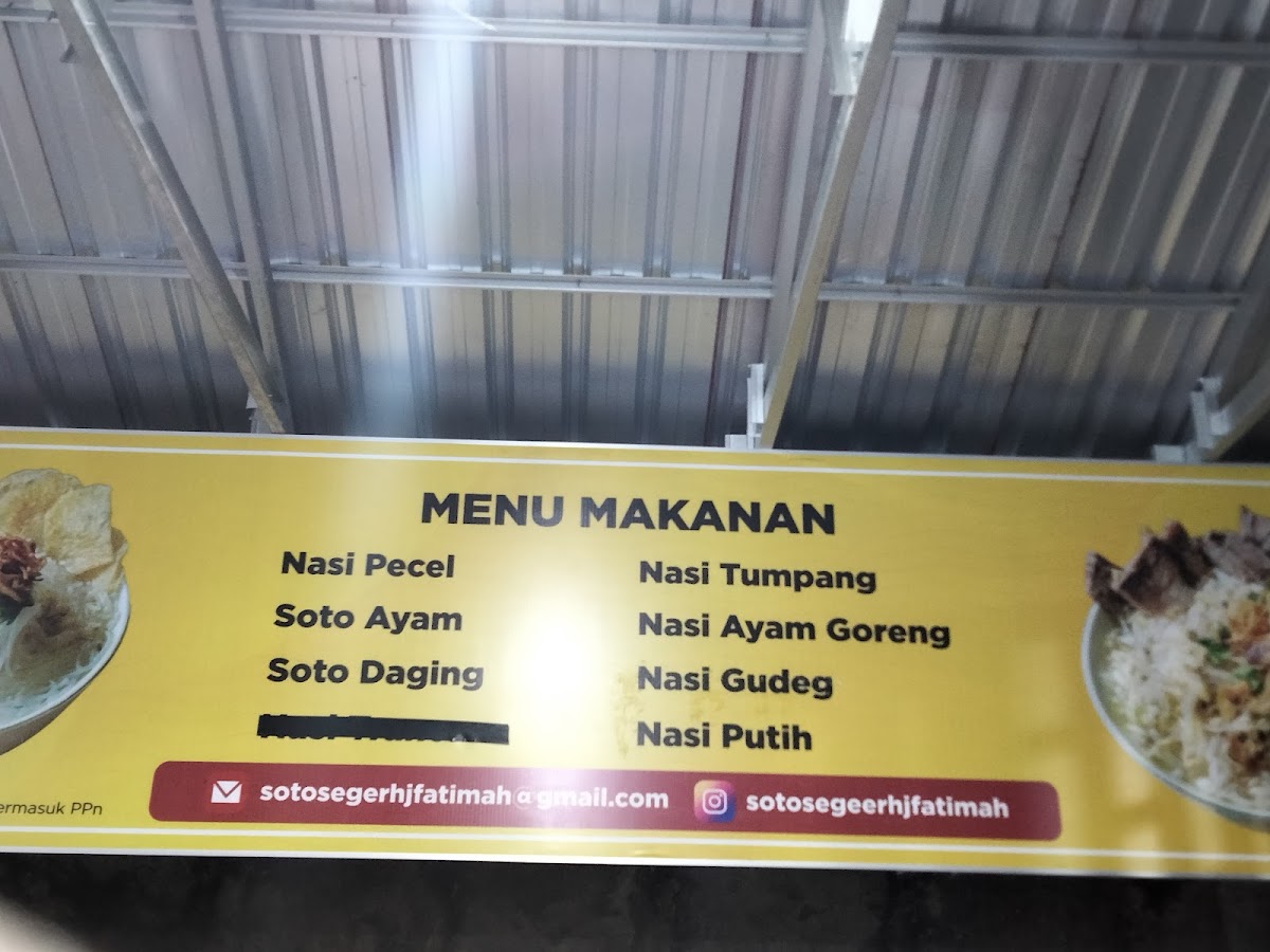 Soto Segeer Hj.Fatimah Colomadu Menu 6