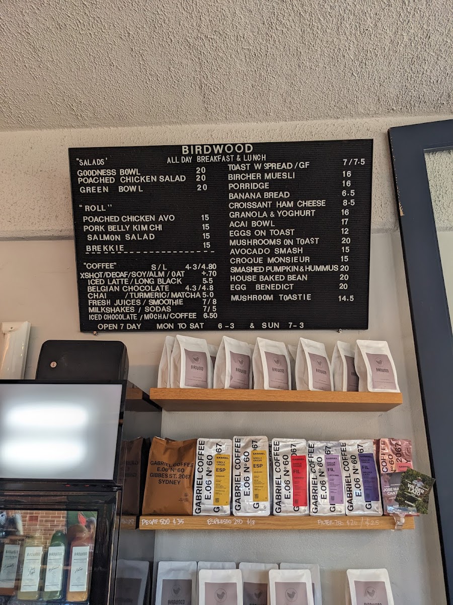 Birdwood Cafe Menu 7