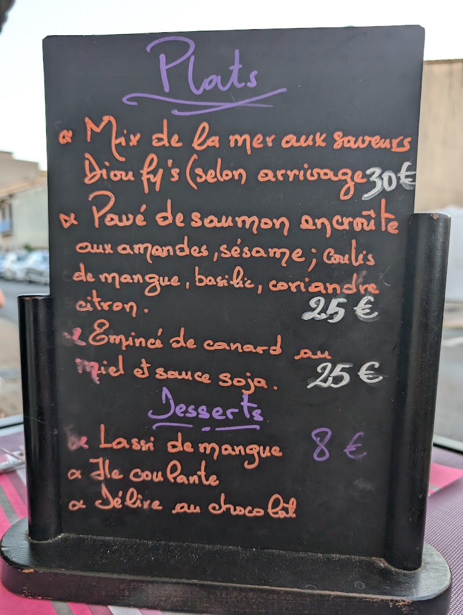 Le Dioufy'S Menu 4