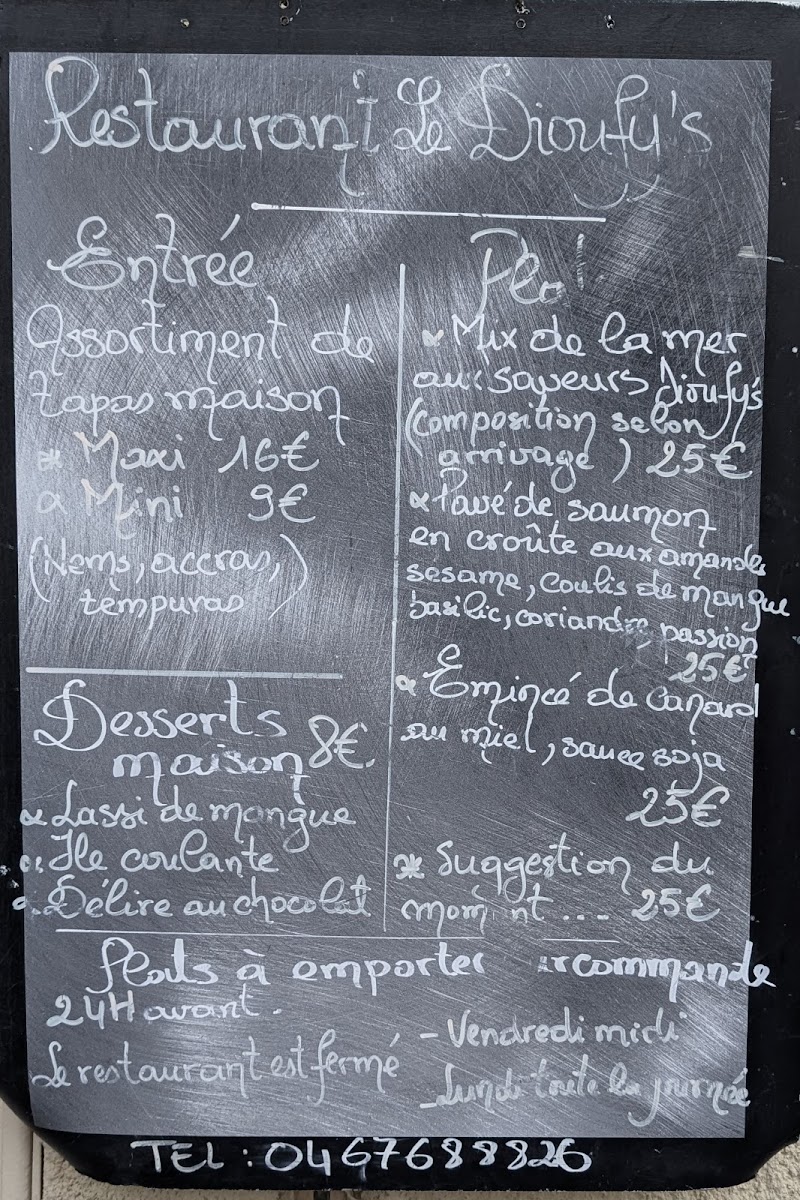 Le Dioufy'S Menu 5