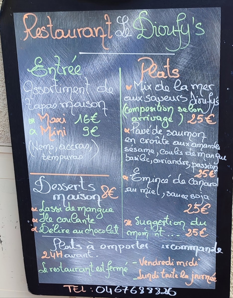 Le Dioufy'S Menu 7