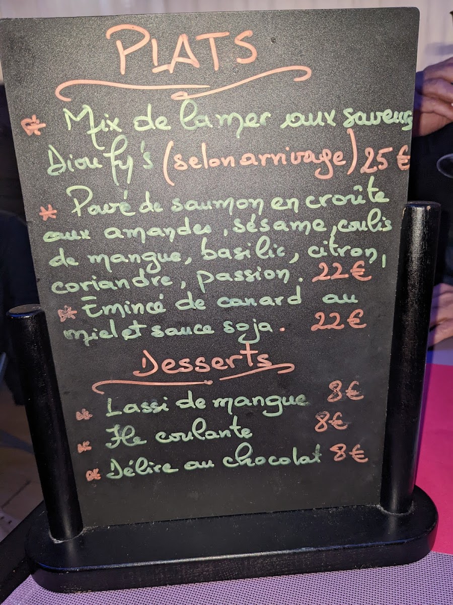 Le Dioufy'S Menu 8