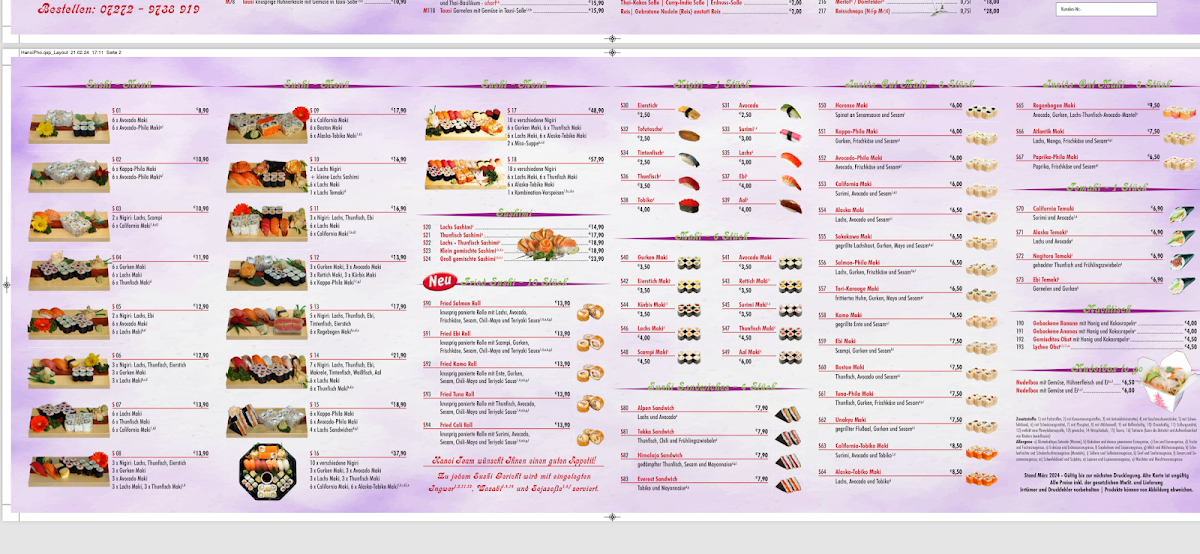 Restaurant Hanoi Pho Heim & Partyservice Menu 6