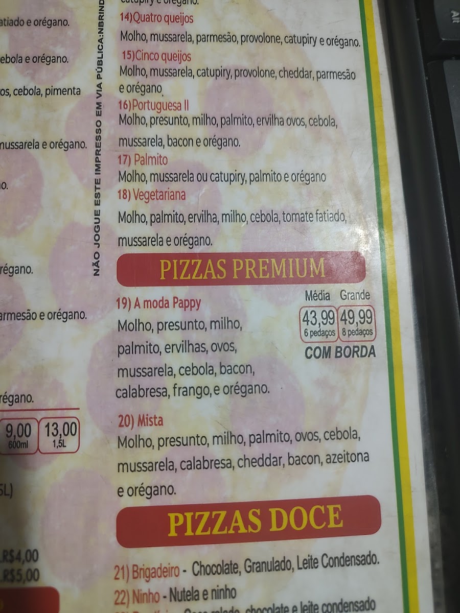 Pappy Pizza Delivery Menu 3